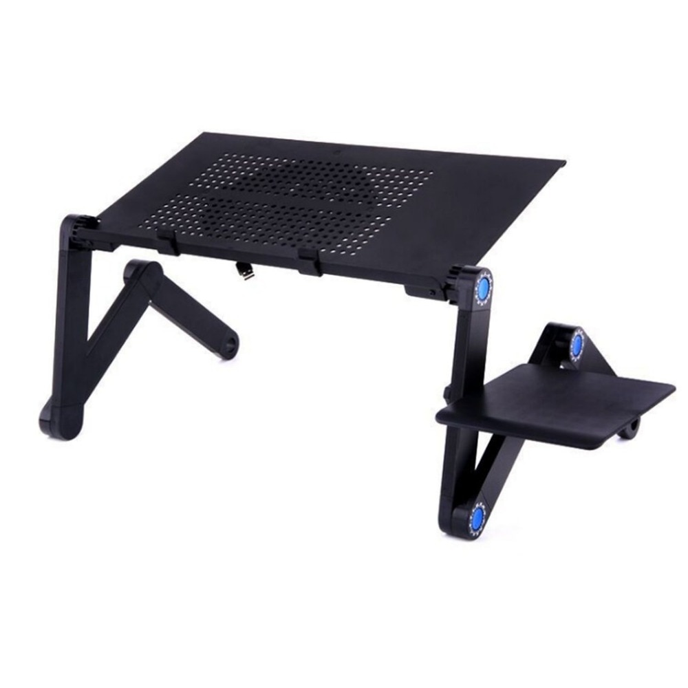Portable Foldable Adjustable Laptop Desk Computer Table Stand Tray Notebook Lap PC Folding Desk Table with Mouse with fan