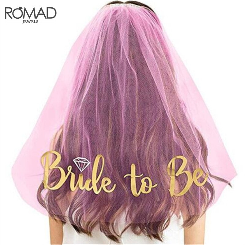 Benodigdheden voor een vrijgezellenfeest, sluier, bruid in spe, vergulde bruid voor een vrijgezellenfeest, bruidsdouchedecoraties, sluiers  r50