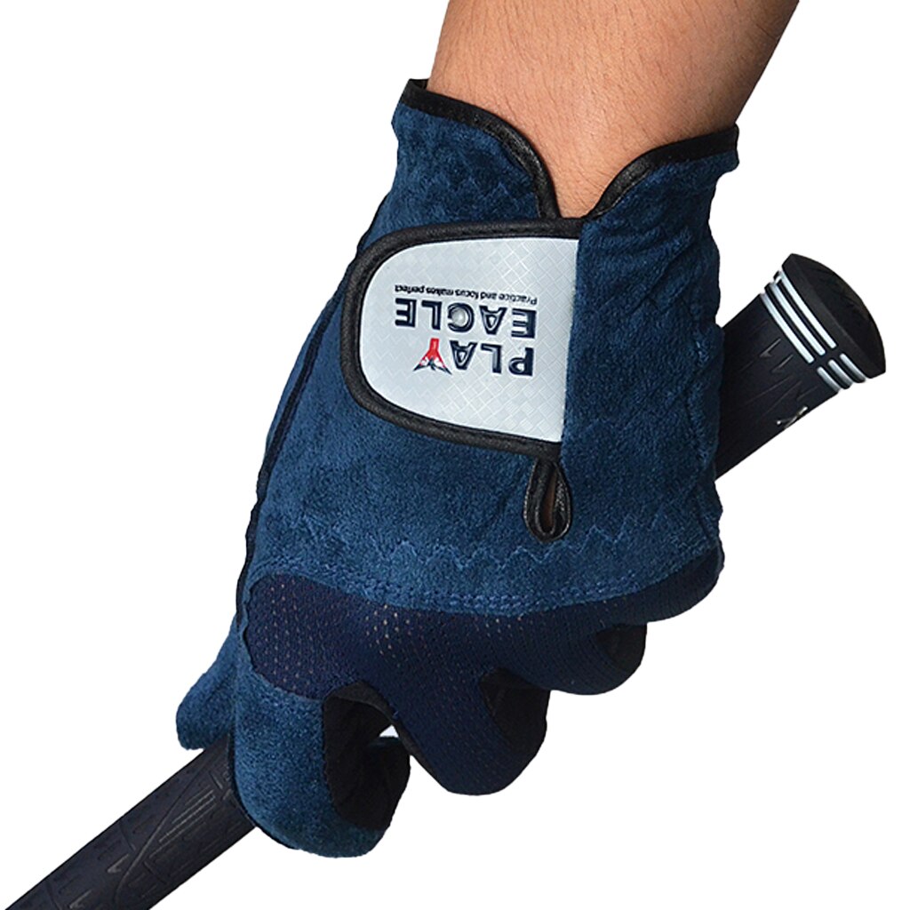 Højtydende mænd venstre hånd golfhandske blød åndbar mikrofiber klud svedabsorberende enkelt handske: Størrelse 23
