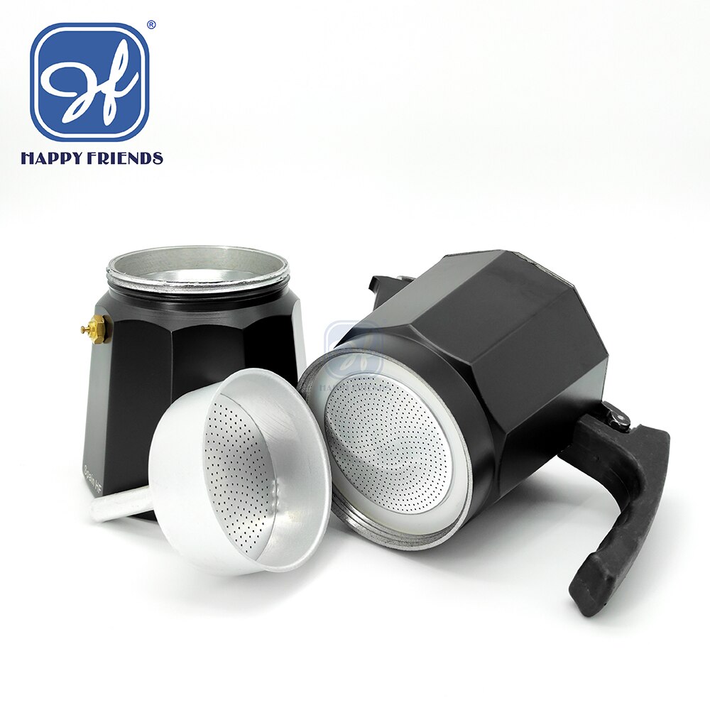 Cafetera Italiana Espresso de Aluminio Serie AFRICA para Vitro Gas Electrica 1/3/6/9/12 Tazas Happyfriends