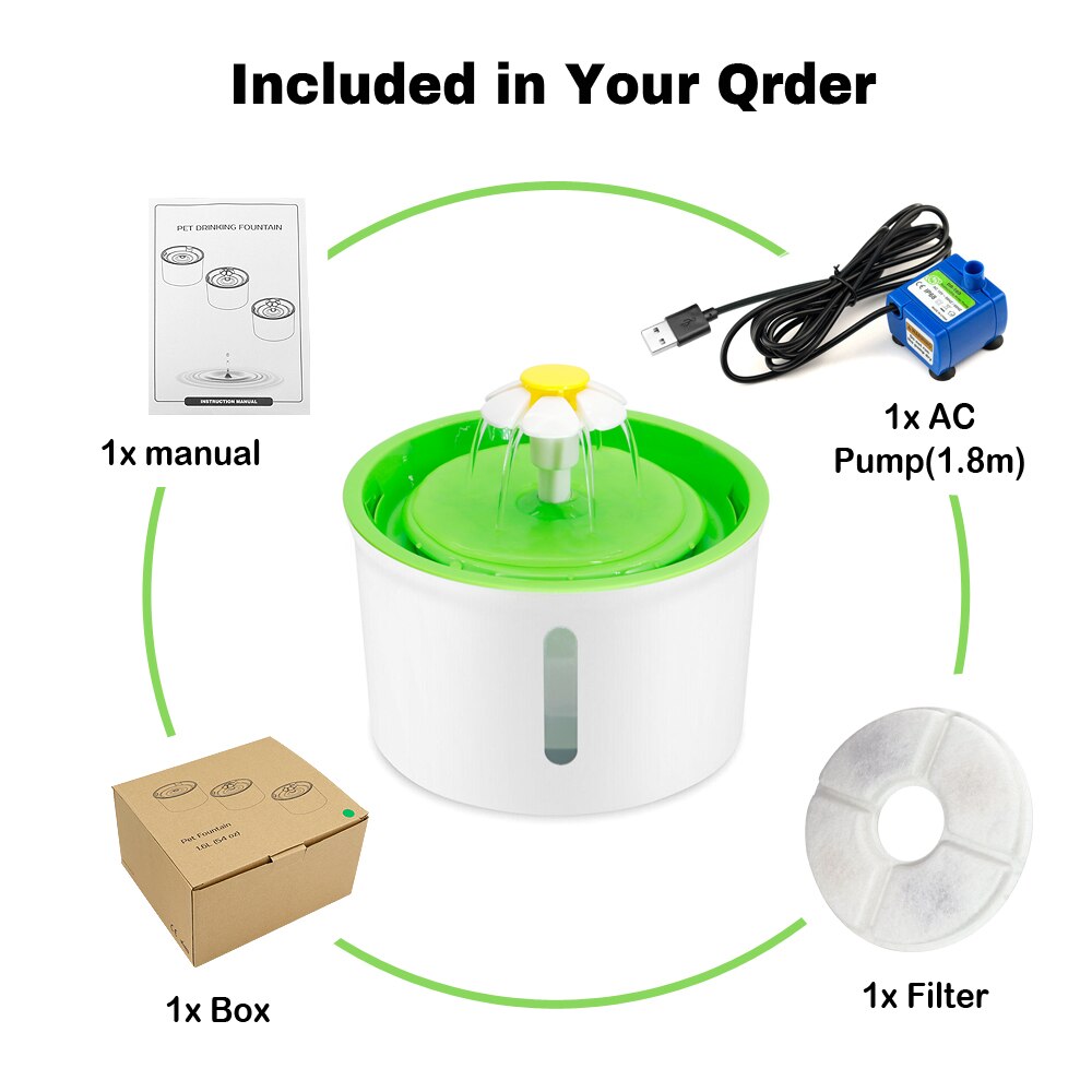 Fuente de agua automática para mascotas, alimentador eléctrico LED de 1.6L, tazón USB silencioso, dispensador de agua para perros y gatos, alimentador de bebedero