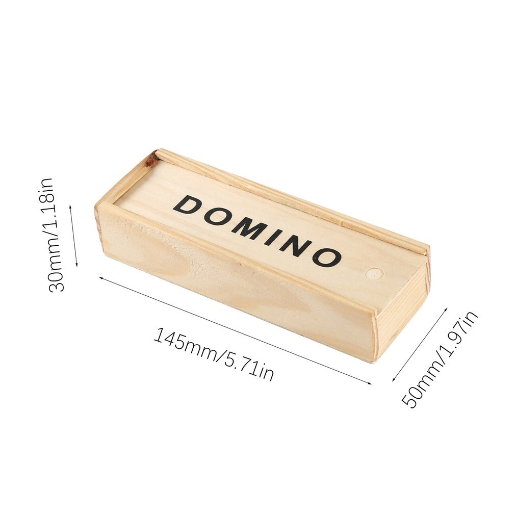 Dominoes Set- 28 Piece Domino Tiles Set Handcrafted Classic Numbers Table Game with Wooden Storage Case