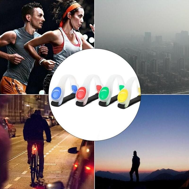 Nacht fietsen hardlopen led licht armband 8 kleuren reflecterende veiligheidsband sportband waarschuwingsarm outdoor veiligheidsband reflecterend  b2 n 8