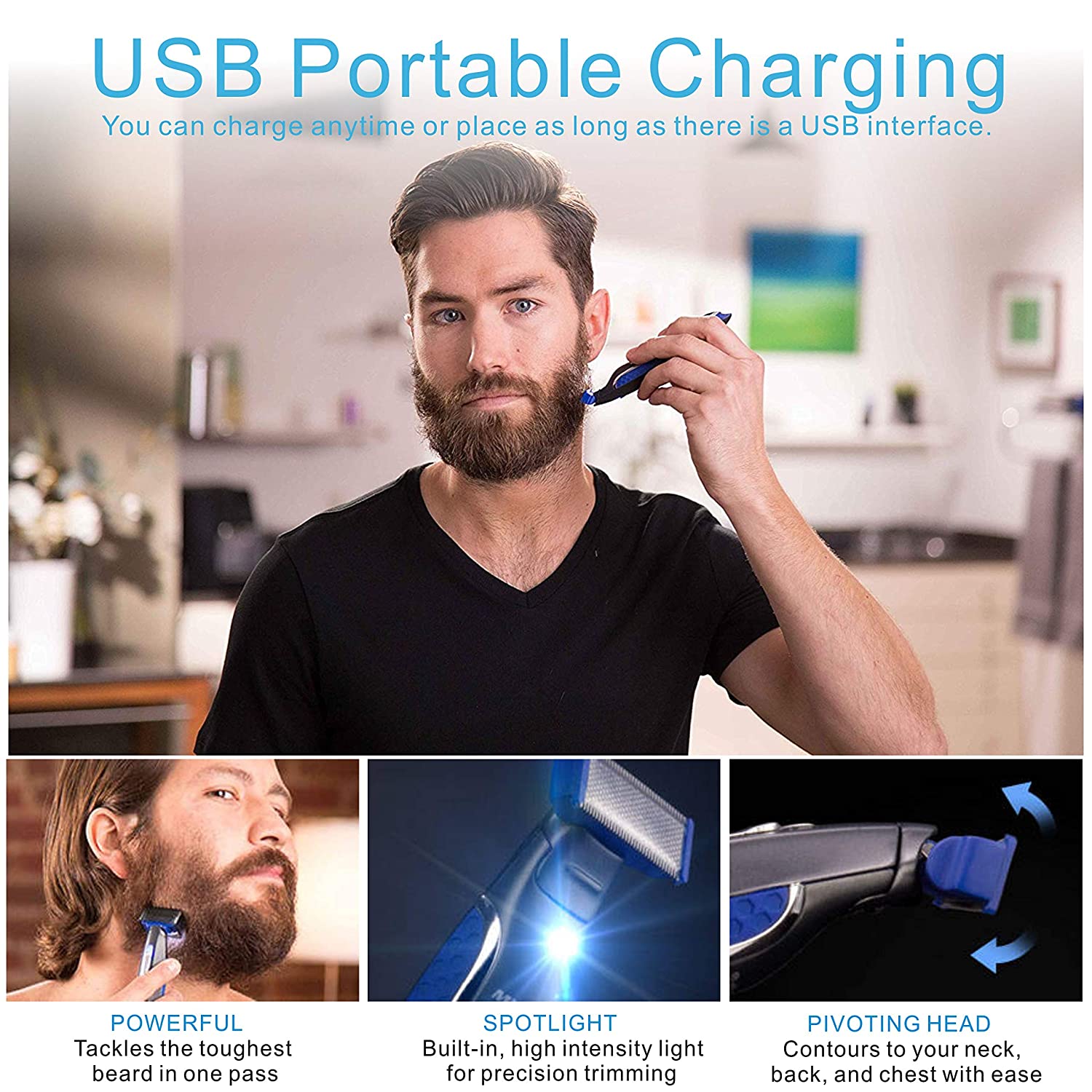 Pro Solo rechargeable electric shaver beard shaver electric razor body trimmer men shaving machine hair trimmer face care body