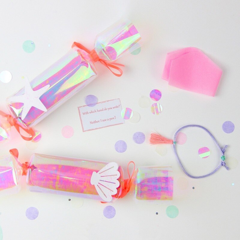 6 stk/sæt havfrue push pop salut konfetti fødselsdagsfest indretning bryllup jubilæum fester baby shower forsyninger foto rekvisitter