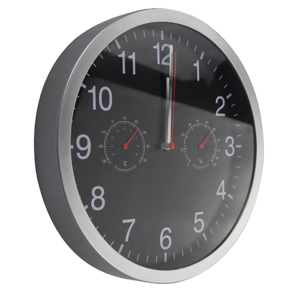 Multifunctional 10 Inch Wall Clock With Temperature Humidity Meter Living Room Home Decor Digital Wall Clock Quartz Clock