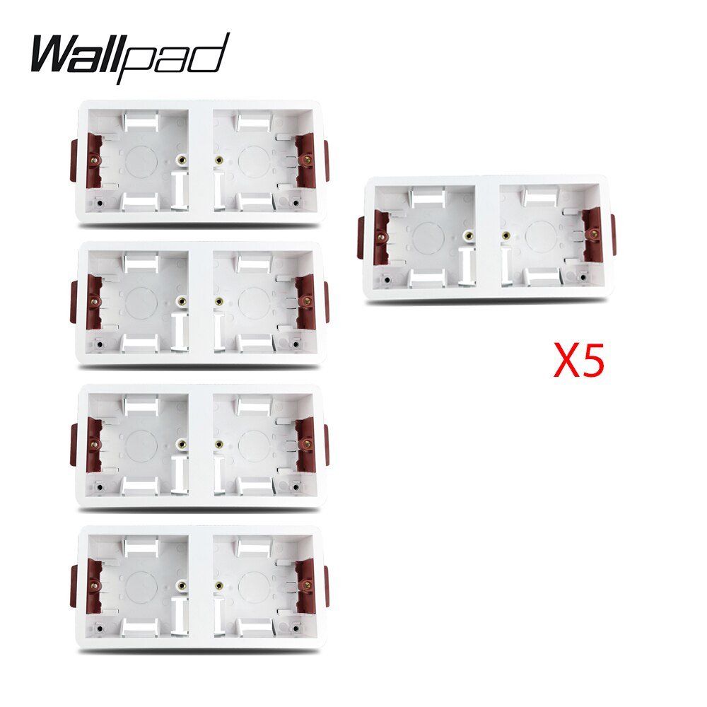 Wallpad dobbelt tør foringsboks til gipsplade gipsplader til 172mm paneler 2x enkeltramme 35mm dybdemonteringsbokse: X 5