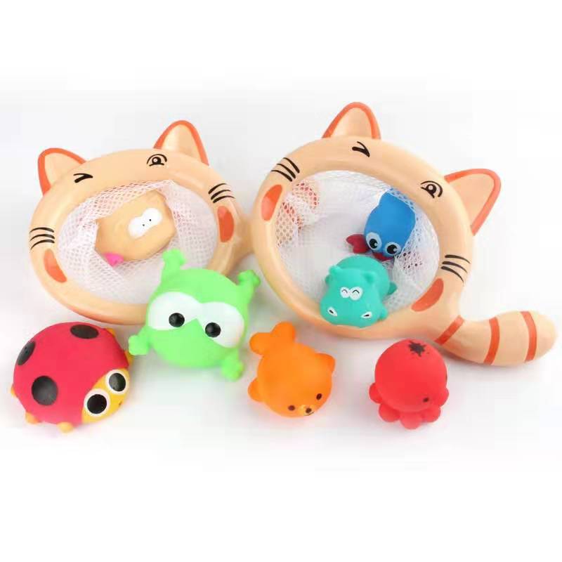 Children fishing rubber toys baby bathing toys animal toys kids toy