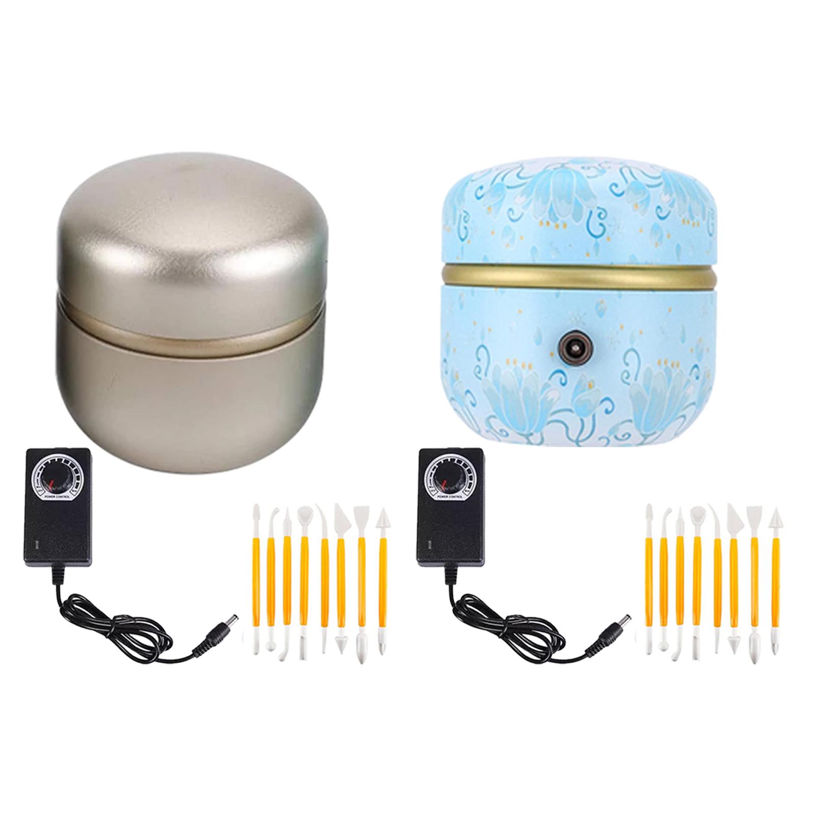 MINI Pottery Wheel Machine with Sculpting Kit Ceramics Clay Pottery Tools Rotary Plate Electric Pottery Turntable