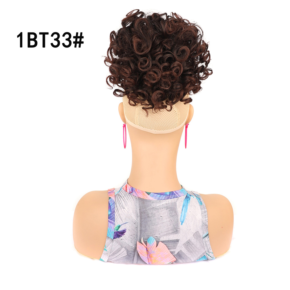 Chignon en désordre pour femmes, cordon élastique, vague lâche, grand Chignon bouclé, Extension queue de cheval bouffante synthétique: T27/30/4