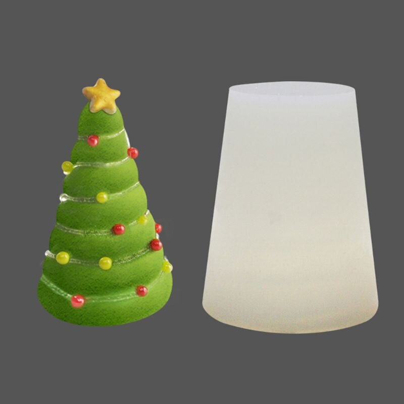 3d kerstboom siliconen kaars zeep fondant mal taart decoratie gereedschap bakvorm