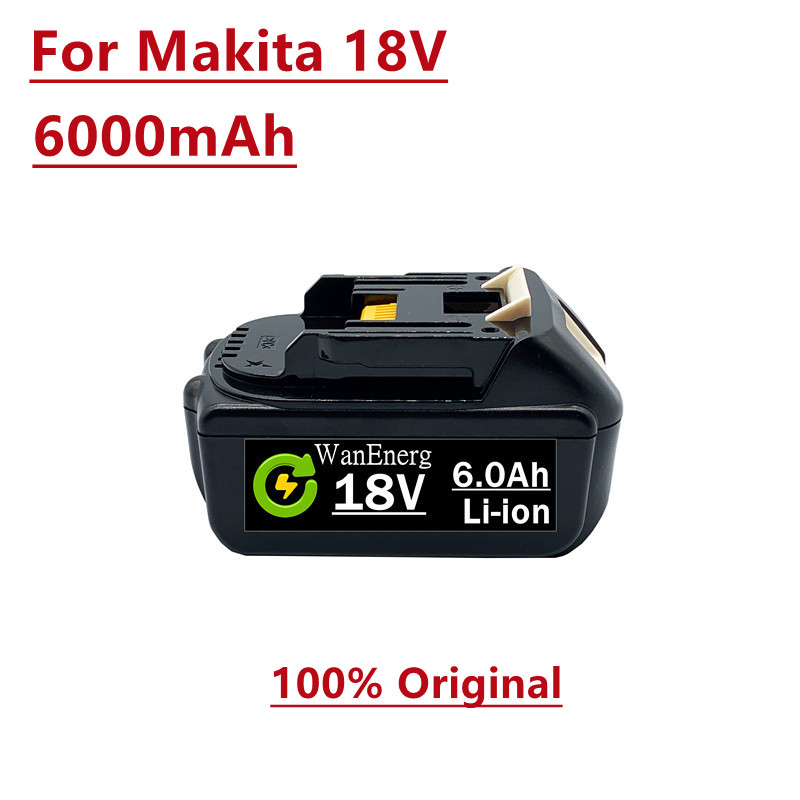 100% Originele Makita 18V 6000Mah Oplaadbare Power Tools Batterij Met Led Li-Ion Vervangende Lxt BL1860B BL1860 BL1850 Bl 1830