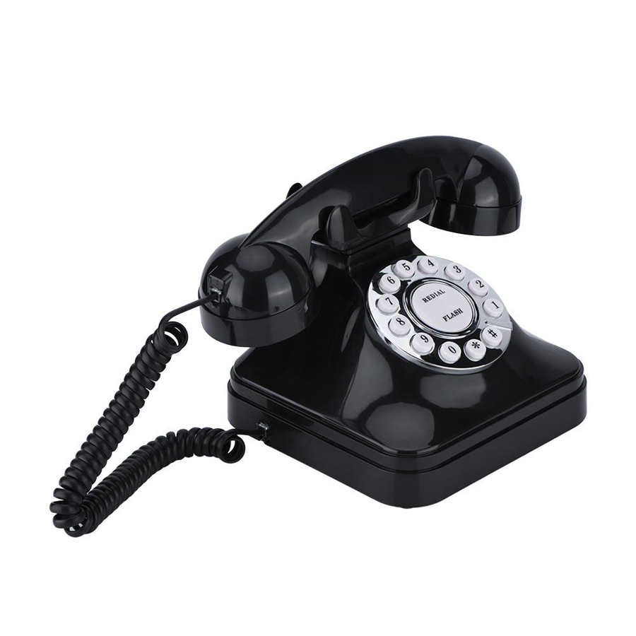 WX-3011 Retro Telefoon Vintage Zwart Multifunctionele Plastic Huistelefoon Retro Draad Vaste Telefoon Voor Home Office Gebruik