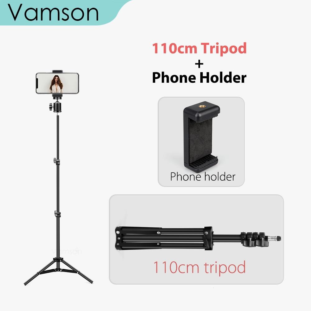 Vamson Statief Voor Telefoon Statief Voor Camera Voor Telefoon Mobiele Telefoon Mobiele Smartphone Canon Projector Mount Stand Monopod VLS02C: VLS02C-110cm set