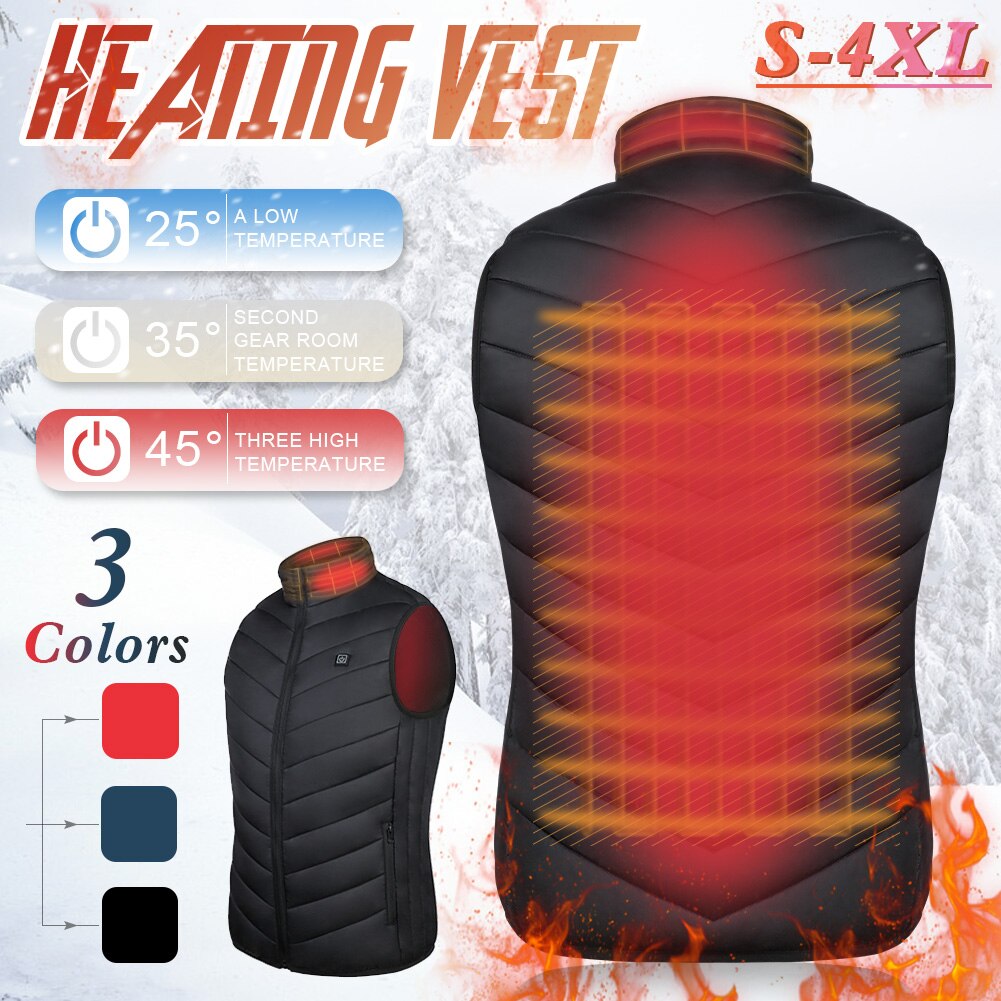 Chaleco térmico eléctrico Flexible para hombre, chaqueta de invierno para deportes, senderismo y pesca,