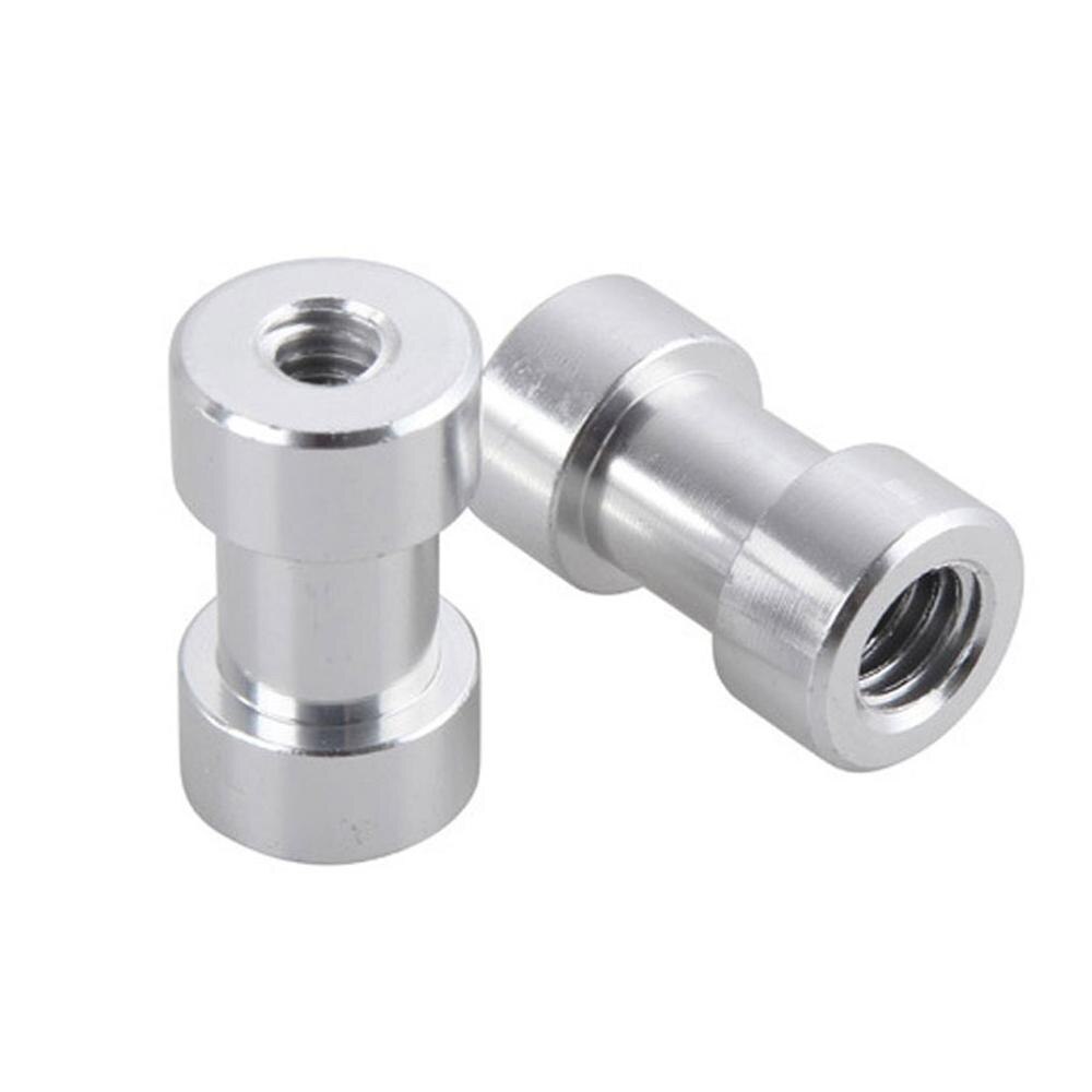Sliver Metal 3 in 1 1/4" to 3/8" Thread Screw Mount Adapter for Camera Flash Tripod Light Stand Photo Studio Accessories