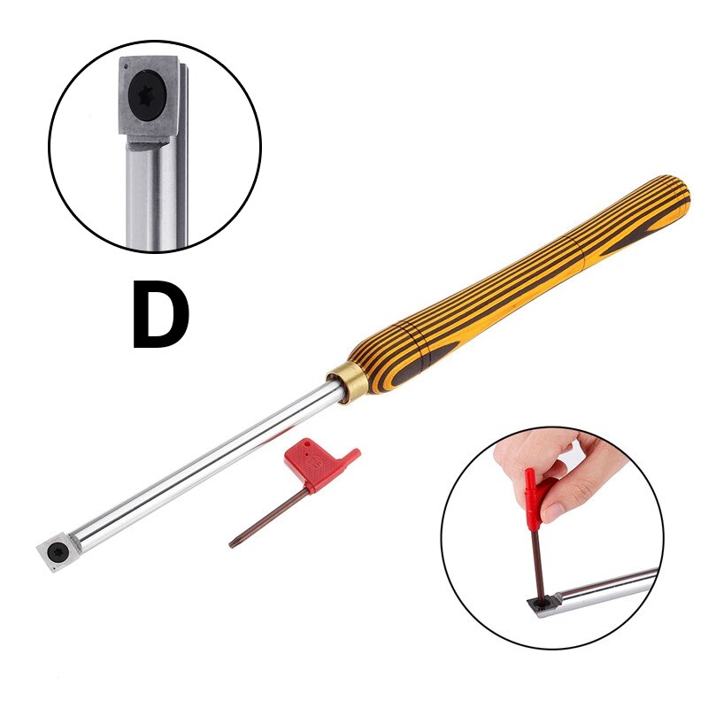 Hand Draaien Tool Getipt Hout Draaibank Carbide Schacht Beitel Diamant Ronde Vierkante Insert Tool Set Machine Tools Accessoires
