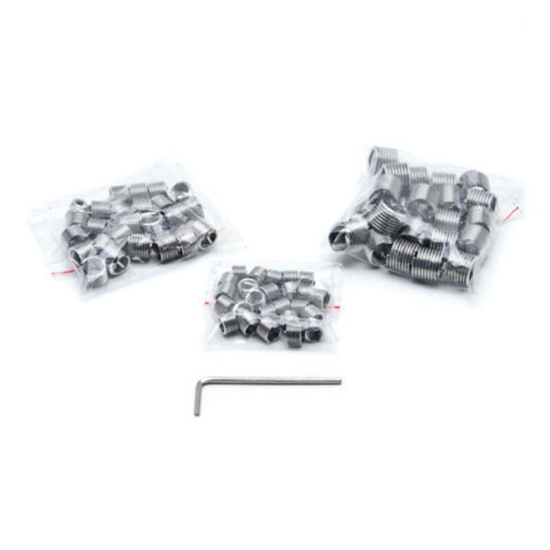 88Pc Thread Repair Kit Set Rethread M6 M8 M10 Damaged Threads Garage Tool