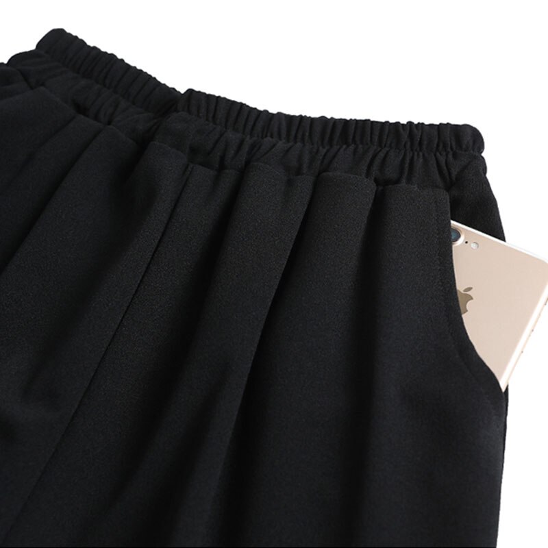 Large Size 4XL Sleep Bottoms Women Ankle-length Home Black Pants Slim All-match Autumn Loose Sagging Sleepwear Breathable