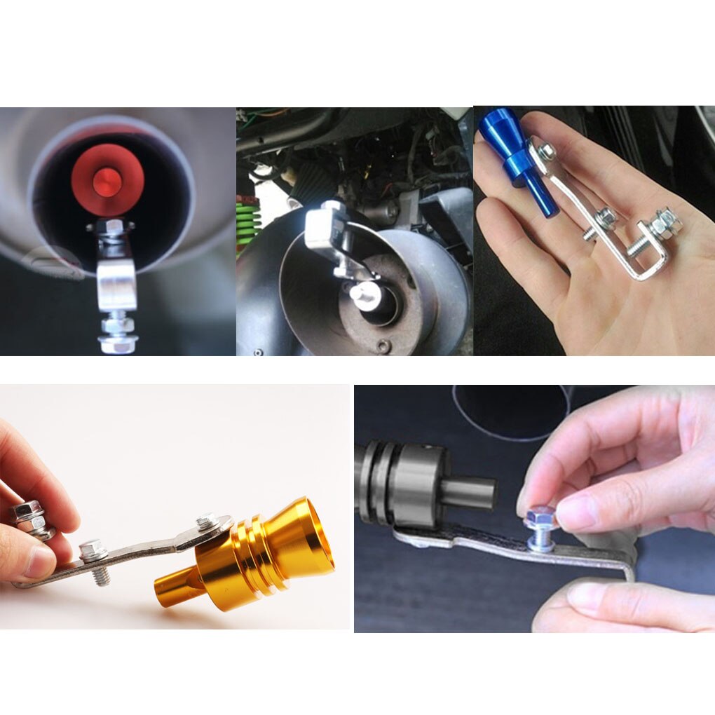 5 Colors Aluminum Alloy Turbo Whistle Universal Car Turbo Whistle Car Refitting Turbo Whistle Exhaust Pipe Sound Turbo Tail