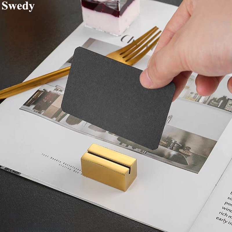 Roestvrijstalen tafelnummerhouder, naamkaartjeshouder, menukaarthouder, memokaarthouder, prijskaartjeshouder, papieren kaartjes, trouwfotohouder, fotobordhouder.