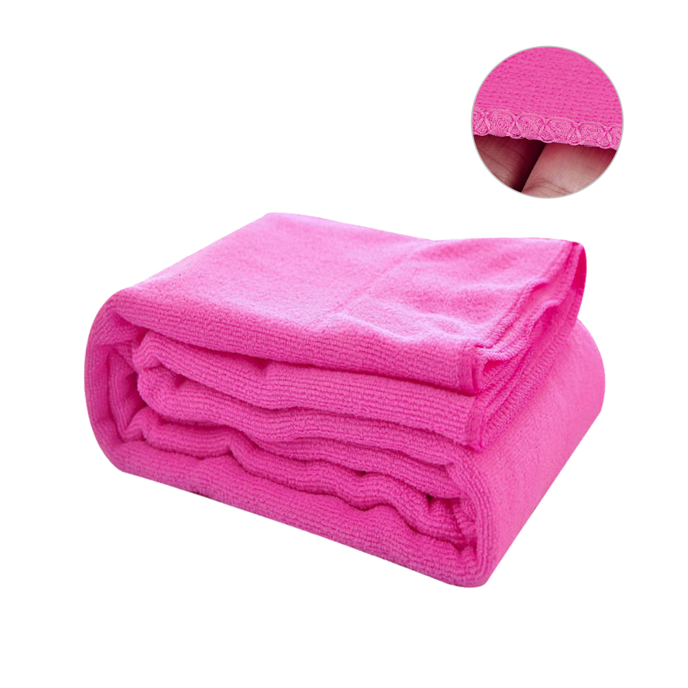 70 x 140cm mjuka badlakan i mikrofiber badhandduk för simning, lätt stor handduk 1pc: Rosröd