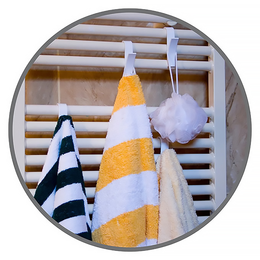 Colgador de 1/4/6 Uds de gran para radiador de toallas con calefacción, gancho de baño, colgador de ropa, percha Plegable para bufandas, toallero de baño