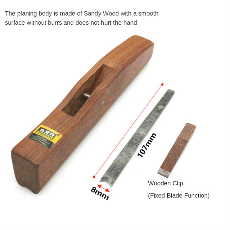Woodworking Rosewood Hand Plane Carpenter Furniture Grooving DIY Wood Plane Convex Planer 8mm Wood Planers for Edge Pialla Legno
