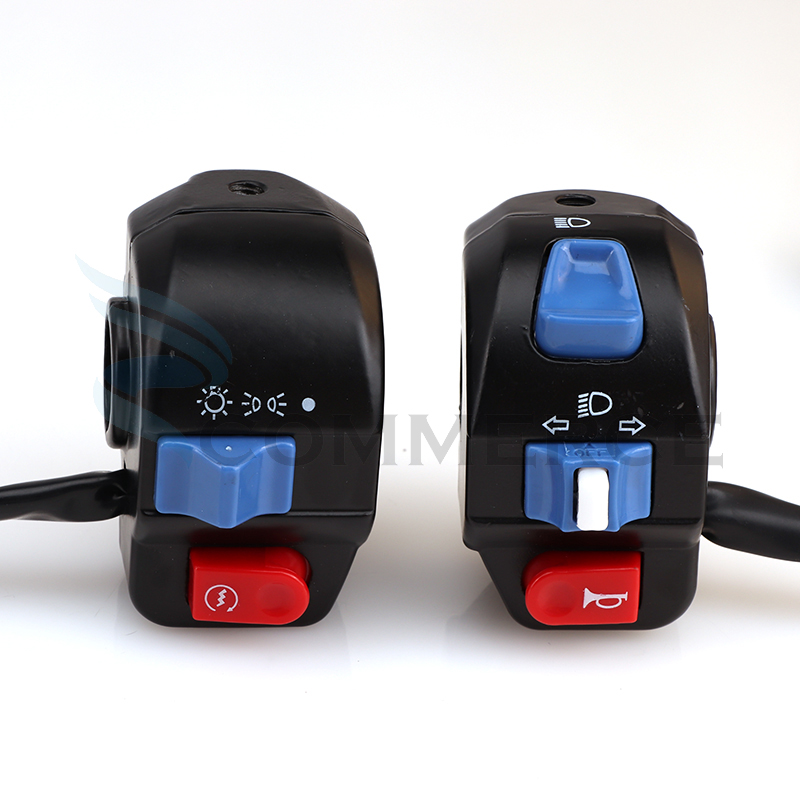 Interruptor de Control de manillar izquierdo y derecho de motocicleta, señal de giro de bocina para bicicleta eléctrica Gy6, 50cc, 125cc, 150cc, piezas de Scooter de ciclomotor, 12V, 22mm