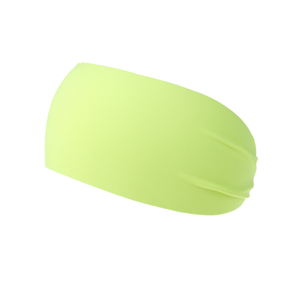 Sport Haarband Elastische Brede Blend Yoga Oefening Vrouwen Mannen Hoofdband Zweetband: Fluorescent Yellow