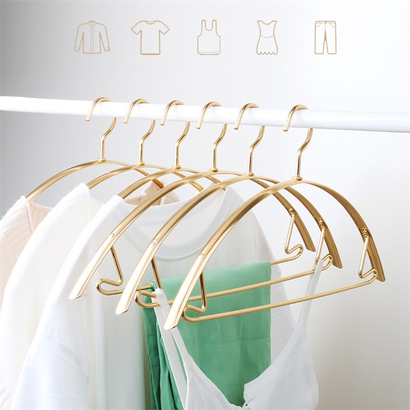 10pcs/pack Wardrobe Clothes Hanger Aluminum Alloy No Marks Hangers for Clothes Cabinet Storage Hanging Rack Clothing Holder Rack