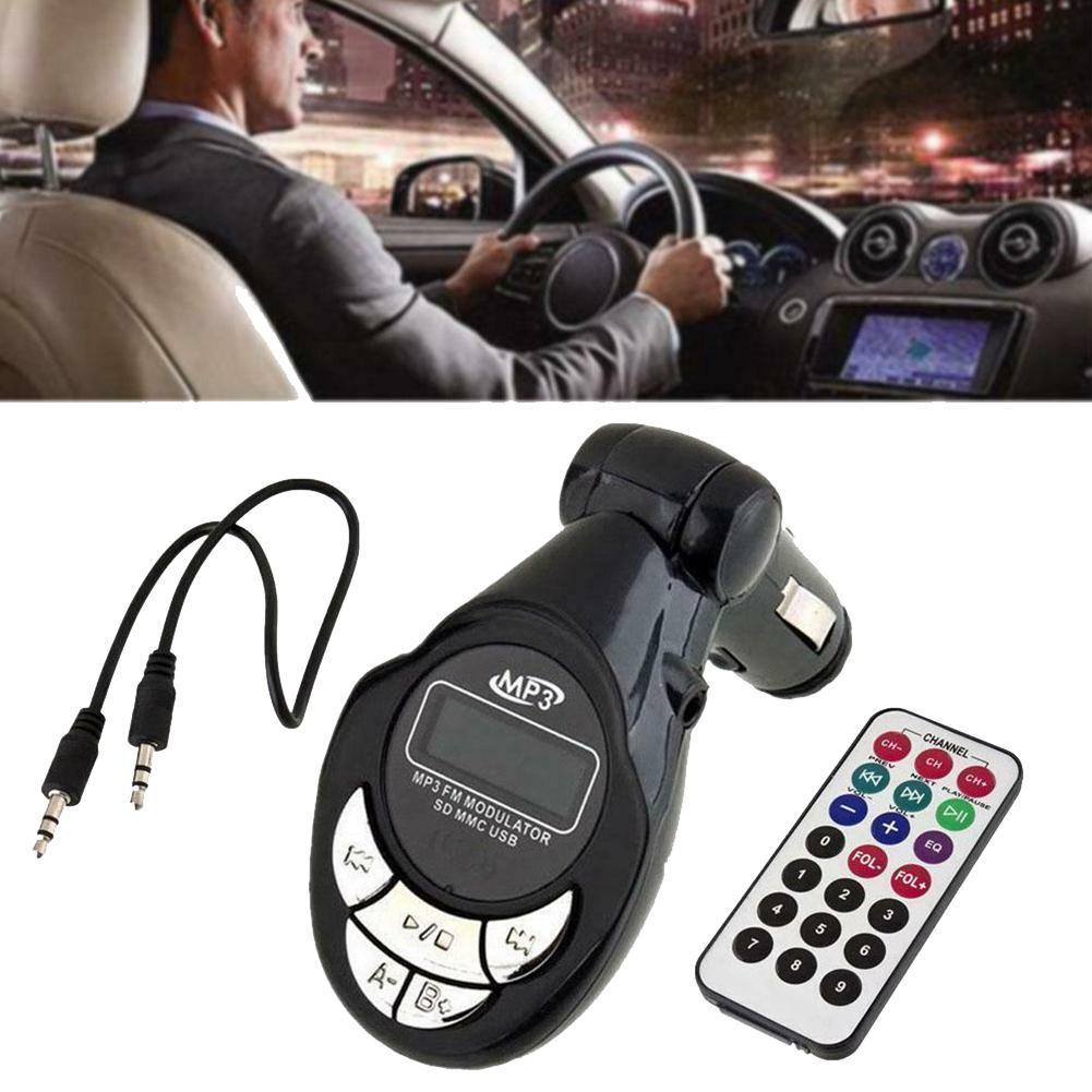 4 in1 Car MP3 Player Wireless FM Transmitter Modulator MP3 Car MMC Remote USB Built-in Wireless CD SD Playerer Stereo Trans G6B0