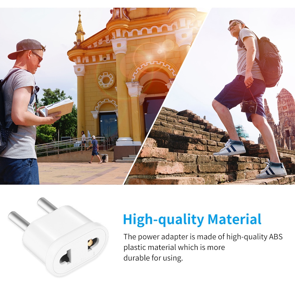 Power Adapter Eu Plug Adapters Ac Power Adapter Travel Hoogwaardige Stroom Socket Converter Muur Draagbare Duurzaam Lichtgewicht