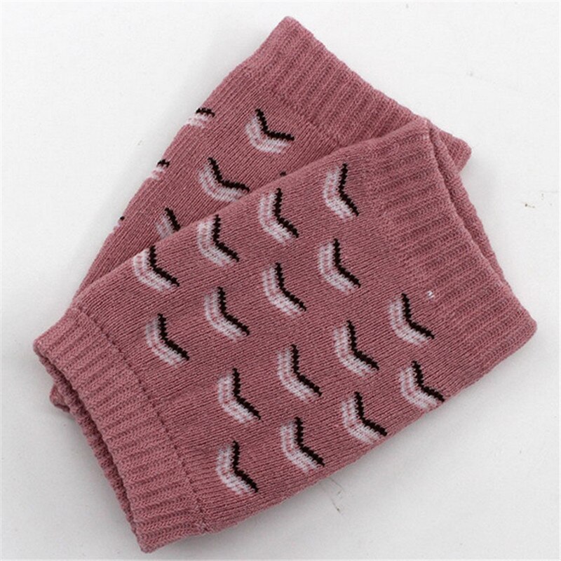 Baby Veiligheid Knie Bescherming Pads Cartoon Katoen Kids Baby Veiligheid Knee Pads Kruipen Protector Baby Beenwarmers Knieschijf: pink