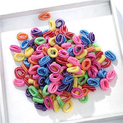 100 stks/partij haaraccessoires elastiekjes voor meisjes haarbanden hoofdbanden voor kinderen haar sieraden mix kleur: TSZ37-3
