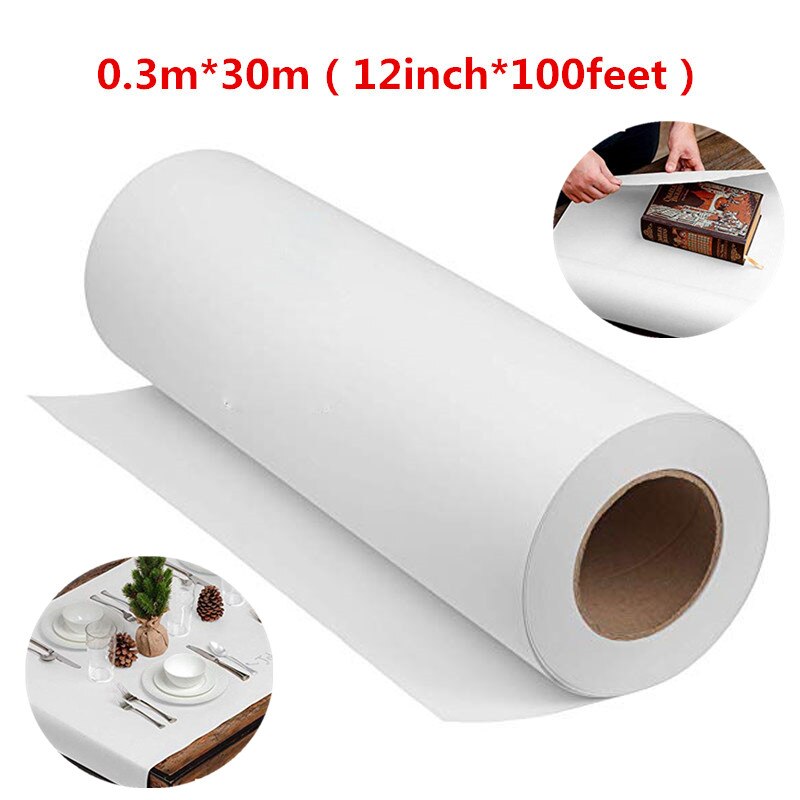 Natural White Kraft Paper Roll for Wedding Birthday Party Handmade Wrapping Parcel Packing Art Craft Poster Decor 0.3m*30m