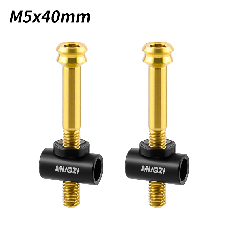 MUQZI Titan-Sattelstützenschraube M5 x 30/40 mm Fahrrad-TC4-Sattelstützen-Befestigungsschraube mit Unterlegscheibe für Fahrradsitzrohr: Minze