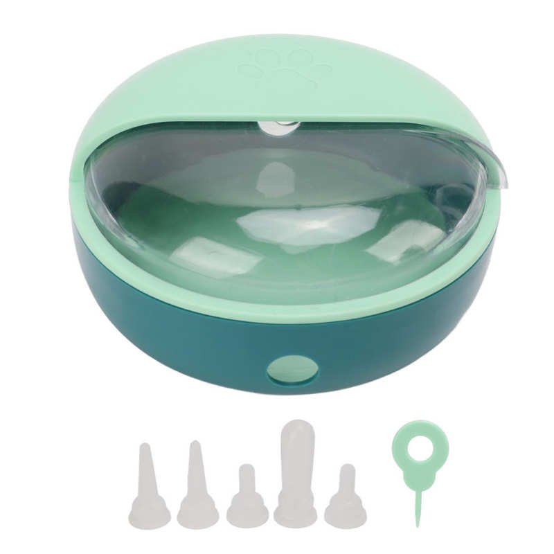 Small Pet Milk Feeder Puppy Kitten Feeding Bowl With 5 Nipples Pet Dog Cat Baby Nursing Water Milk Feeder Pet Milk Bowl: Green