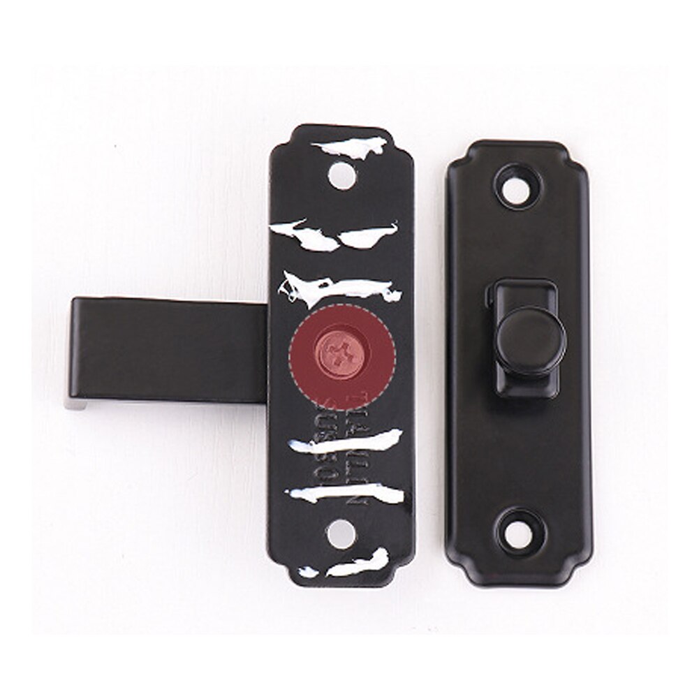 Stainless Steel Barn Door Lock Easy Install Bedroom Hasp 90 180 Degree Hardware