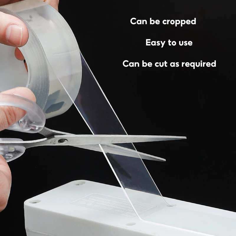 Nano Tape Super Strong Double-Sided Adhesive Tape Transparent Reusable Waterproof Tapes Heat Resistance Bathroom Home Decoration