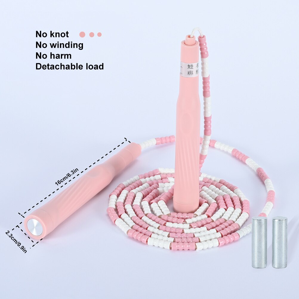 Skakanka z nieplątaną segmentową miękką zroszony skakanka regulowana skakanka robić ćwiczeń skakanka dla dzieci mężczyźni kobiety robić treningów i ćwiczeń