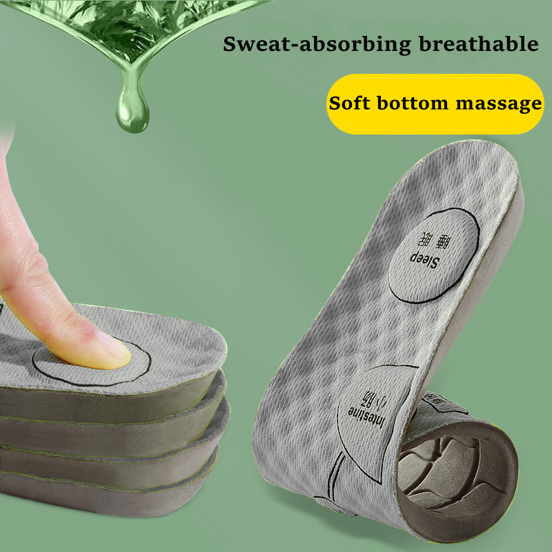 Palmilha de acupressão de pé masculino feminino macio respirável esportes almofada inserções absorvente de suor desodorante sola de sapato ortopédico