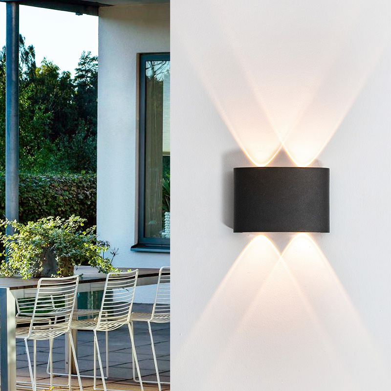 Buitenwandlamp Buiten Waterdicht IP65 Aluminium LED Lichtgevend Binnen Eenvoudig Modern Tuin Binnenplaats Villa Veranda Wandlamp