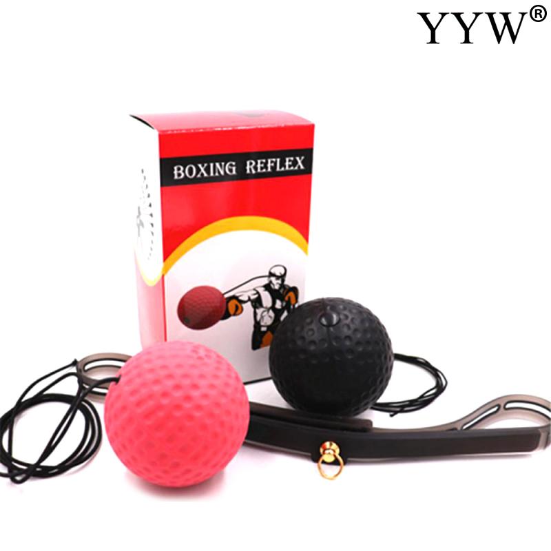 Boxing Reflex Punching Balls Head-mounted Speed Balls Improve Force Hand Eye Reaction Training Set Stress Gym Boxing Exercise: 2