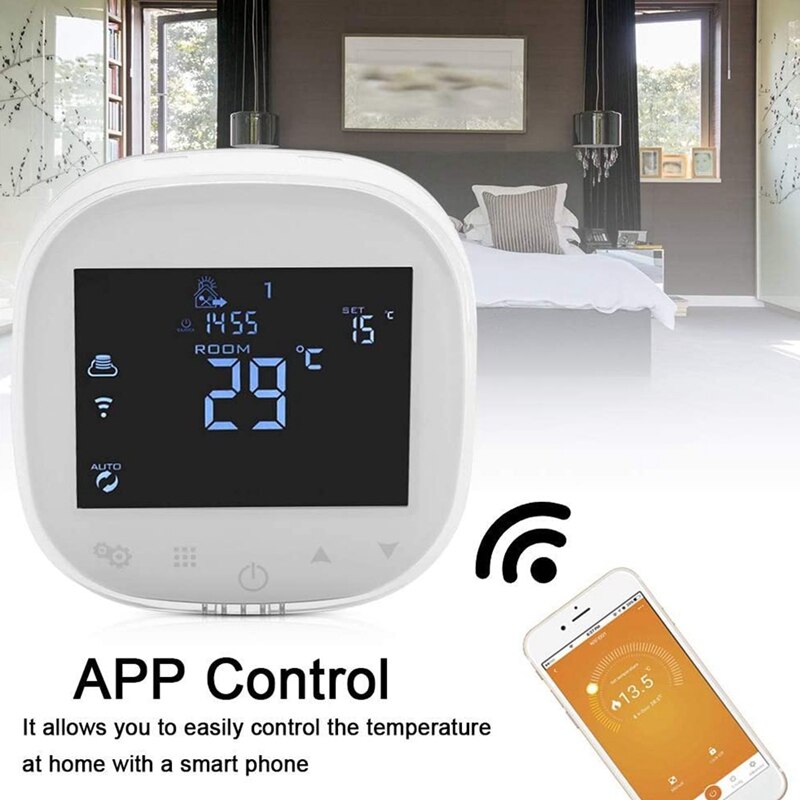 Wifi Programmable Thermostat for Home Digital Contact Sn Temperature Control Humidity Sensor 90-240V