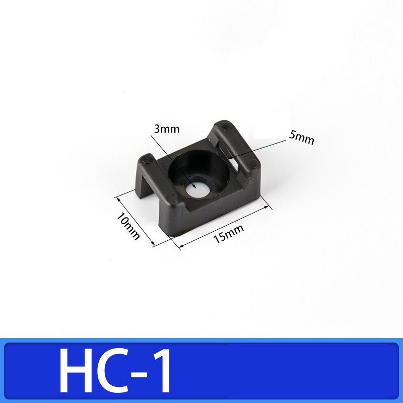 100 stücke kabelbinder befestigungs sitz sattel-förmigen draht befestigung sitz draht Clip kabel organizer schraube See sitz draht und kabel klemme HC: HC-1 Schwarz