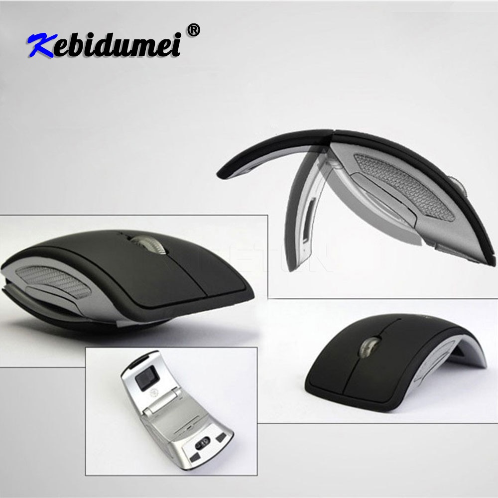 2.4G Wireless Mouse Foldable Computer Mouse Mini Travel Notebook Mute Mouse USB Receiver for Laptop PC