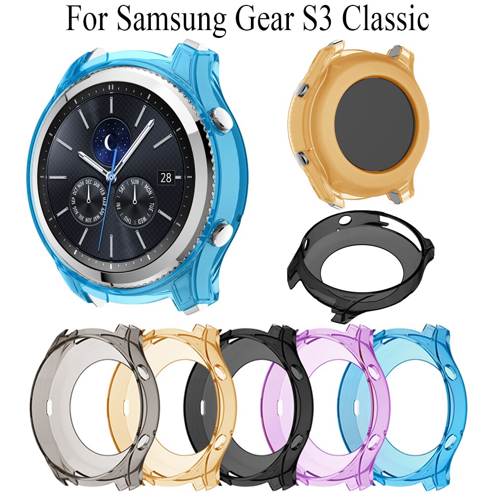 Voor Samsung Gear S3 Classic Horloge Kleurrijke Tpu Siliconen Shell Bescherming Case Shock Proof Slip Beschermhoes Accessoires