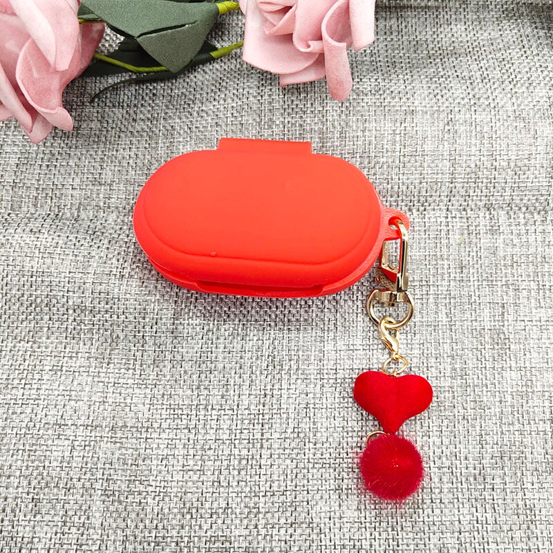 Schattig zacht hoesje voor samsung galaxy buds / buds+ plus hoesje oordopjes beschermhoes accessoires liefdeshaarbal sleutelhanger decoratie: A8