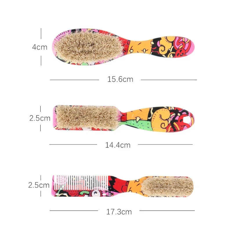 Kappersborstel voor het reinigen van haar, baardborstel met paardenhaar, nekborstel voor kappers, gereedschap om afgebroken haar te verwijderen